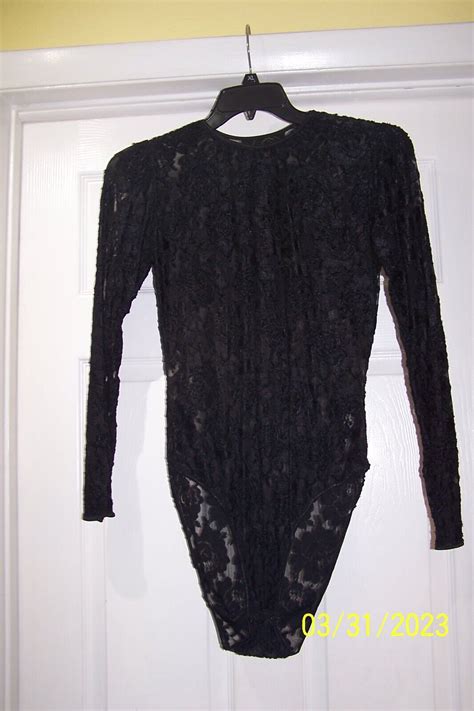 Cosabella Italy Vtg Black Stretch Sheer Nightclub Bodysuit Top Thong Lge Ebay