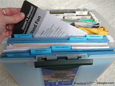 Easy Way To Organize Owners Manuals And Warranties Practical Whimsy