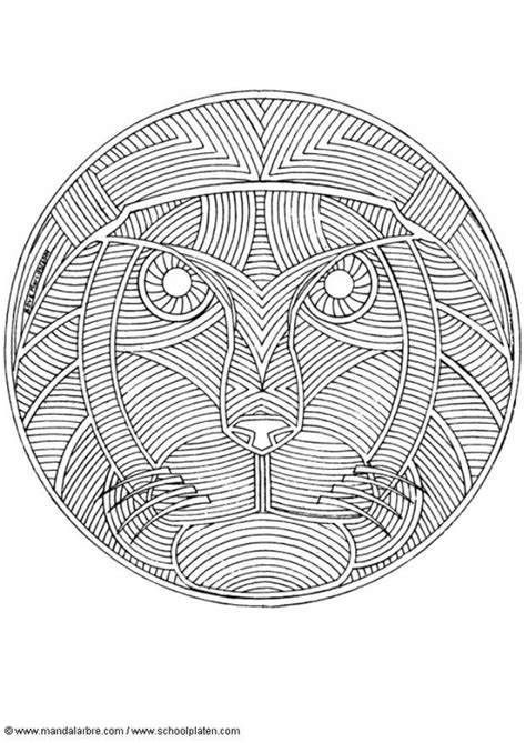 Coloring Page lion mandala - Free printables - Img 4551