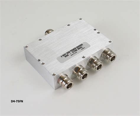 D4 75FN 4 Way Wilkinson Splitters 694 2700MHz 50W Type N