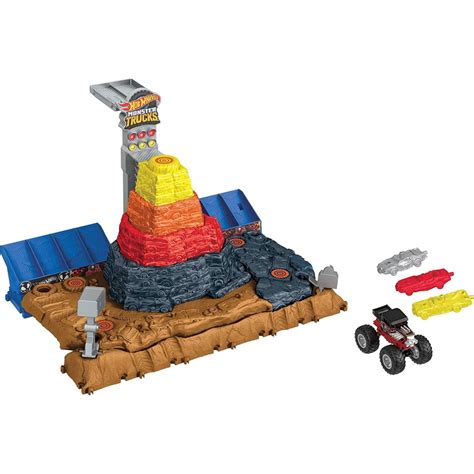 Mattel Hot Wheels Monster Trucks Arena Smashers Bone Shaker Ultimate Crush Yard Απόλυτο Σετ
