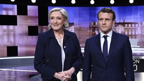 Le Pen Macron Clash In High Stakes French Election Debate Cbc News