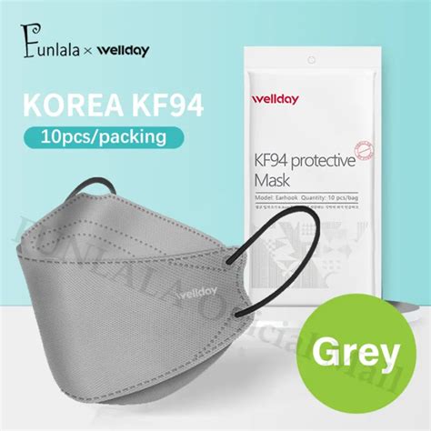 FUNLALA 50PCS Mask KF94 Face Mask 4 Layer Non Woven Protection Filter