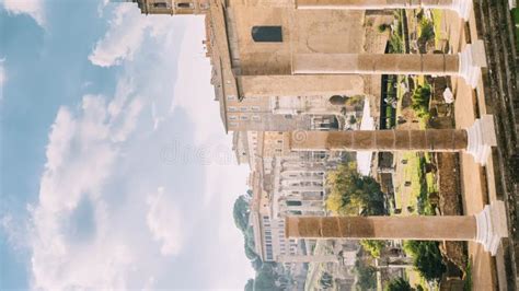 Rome Italy Temple Of Peace And Basilica Aemilia In The Roman Forum