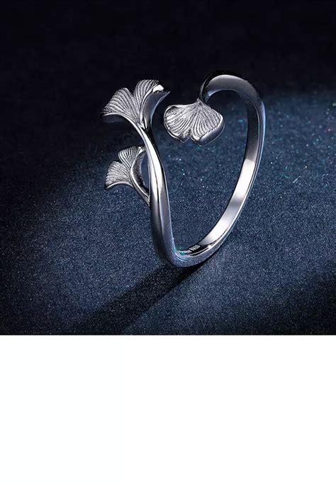 Buy Glamorousky 925 Sterling Silver Simple And Fashion Ginkgo Leaf