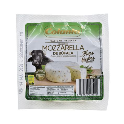 Queso Mozarella De Bufala Finas Hiervas 250 Gr Supermercados Pacardyl