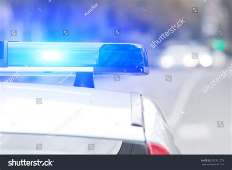 Police Car Lights Turned On Stock Photo 233311573 | Shutterstock