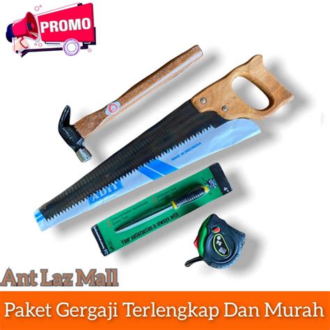 Jual Paket Gergaji Potong Anti Selip Palu Kikir Dan Meteran