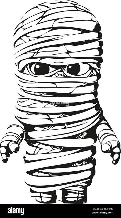 Tomb Guardian S Mummy Curse For Halloween Promotion In Vector Isolated