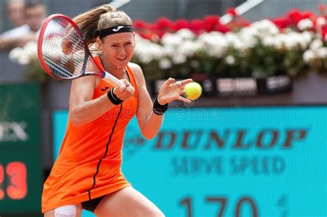 Madrid, Spain- April 30, 2023: Tennis Match between Jessica Peluga and ...