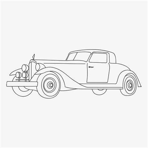 Classic Car Line Drawings at PaintingValley.com | Explore collection of Classic Car Line Drawings