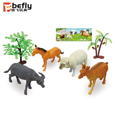 4pcs Hollow plastic farm animal toys with trees · Believe-Fly Toys Co ...