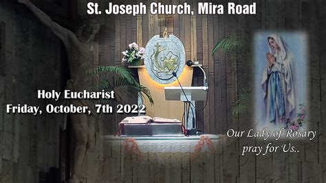 Live Holy Eucharist Live Holy Mass At 6 15 A M Fri October 7th