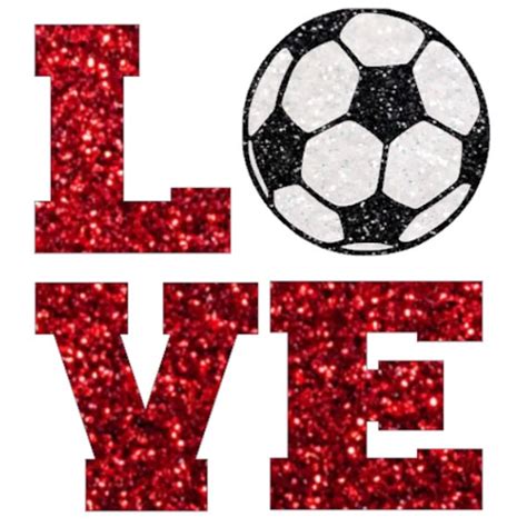 Glitter Soccer Love Iron On Soccer Mom Soccer Love Iron On Transfer