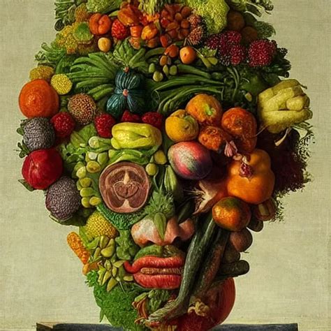 Portrait Of Benjamin Netanyahu Made Of Vegetables Stable Diffusion