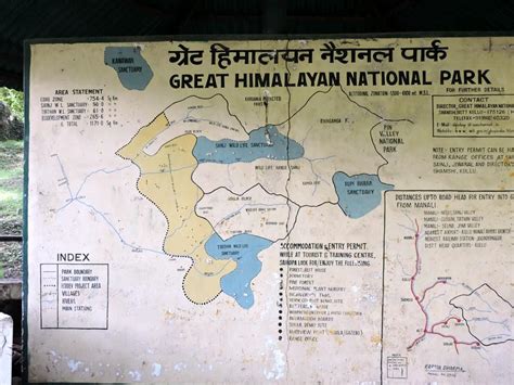 Map, The Great Himalayan National Park - Manali Photos