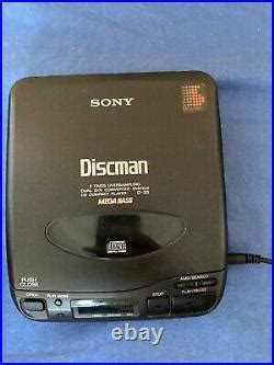 Rare Mega Bass Vintage Sony Walkman D Cd Compact Player Discman