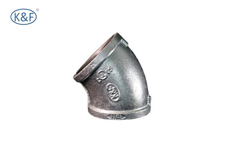 Kanaifu Factory Fm Ul Malleable Iron Pipe Fittings Galvanized Degree