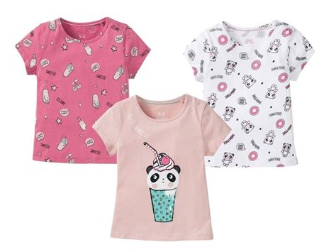 Lupilu Set De 3 T Shirts Pour Filles Lidl Be