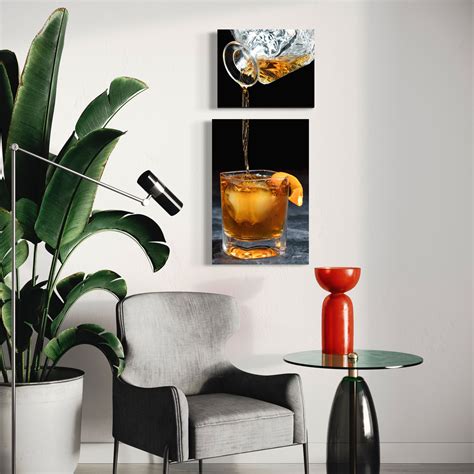 Bourbon Art for Bourbon Gifts. Beautiful 2 Piece Wall Art for Bar Artwork. Bourbon Decor - Etsy