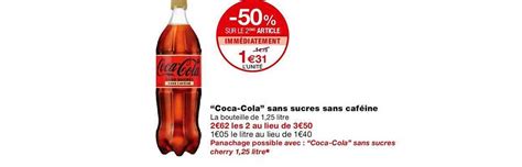 Promo coca cola Sans Sucres Sans Caféine chez Monoprix iCatalogue fr