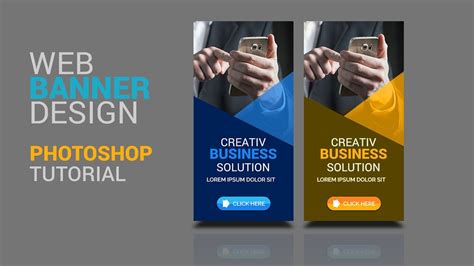 Photoshop Cc Tutorial Web Banner Ad Design By Sahak Graphics Youtube