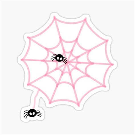 Pink Spider Web Sticker By Lacy2313 Spider Web Spider Stickers