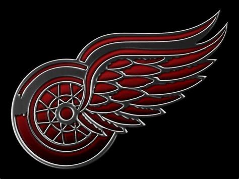 Black and White Detroit Red Wings Logo - LogoDix