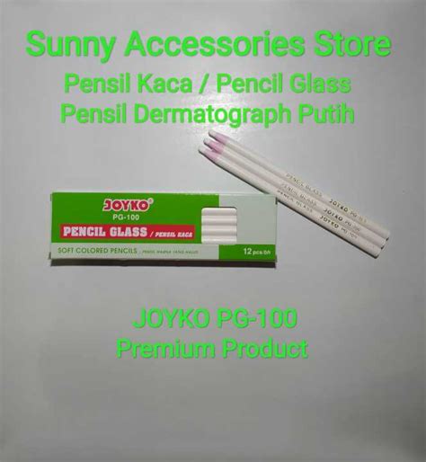 Pensil Kaca Pencil Glass Pensil Dermatograph Putih Joyko Pg 100