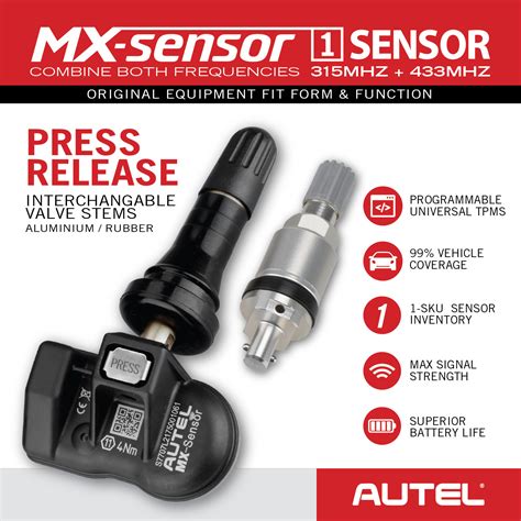 Sensores TPMS Universales Autel MX 1 Sensor Nilenium Net