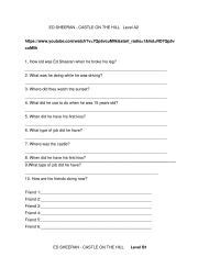 Ed Sheeran Castle On The Hill Esl Worksheet By Celsil