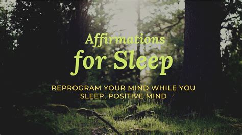 Reprogram Your Mind While You Sleep Positive Mind Affirmations For