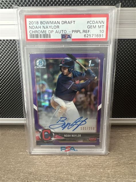 Bo Naylor Bowman Draft Cda Nn Chrome Dp Auto Purple Refractor