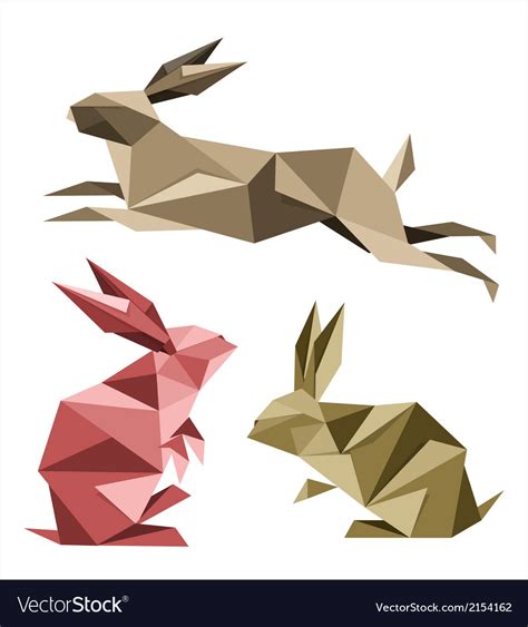 Origami rabbit Royalty Free Vector Image - VectorStock