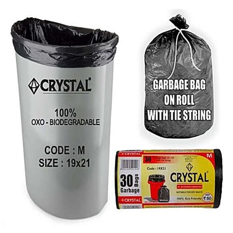 Buy Crystal Oxo Biodegradable Garbage Bag On Roll Medium 19X21 30 Pcs