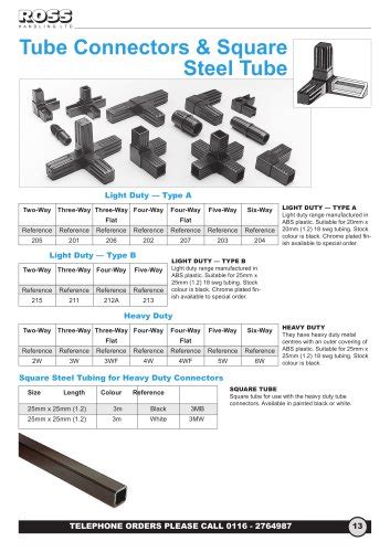 Square Tube Connectors, Square Metal Steel Tubing & Tube Joints, Snap ...