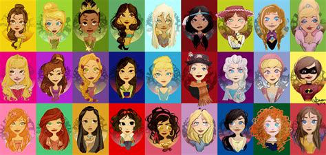 Disney x Pixar girls by epsilonya on DeviantArt