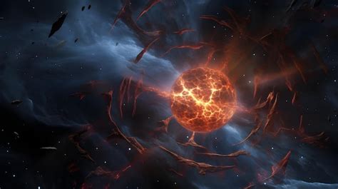 Premium AI Image | An image showing the aftermath of a supernova with a ...