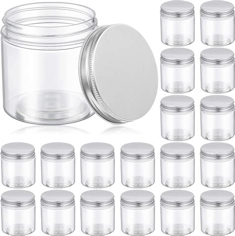 Amazon Tanlade Pcs Amber Plastic Jars With Lids Round Cosmetic