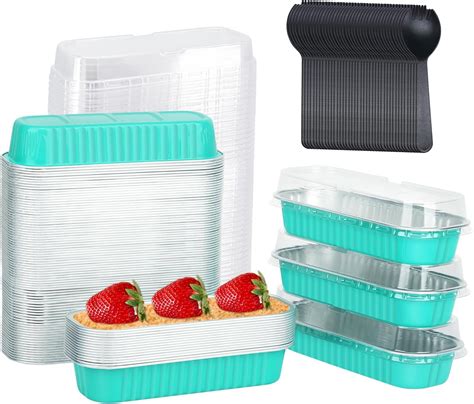 Mini Loaf Baking Pans With Lids Pack Lnyzqus Oz Rectangle Mini