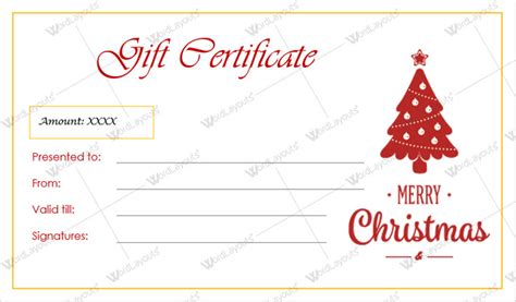 50 Amazing Christmas & New Year Gift Certificate Templates