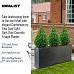 Contemporary Trough Garden Planter Faux Lead Dark Grey Concrete Light