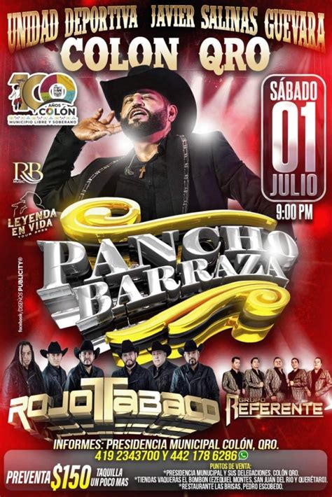 Pancho Barraza en Colón Querétaro Julio 2023 Dónde Hay Feria