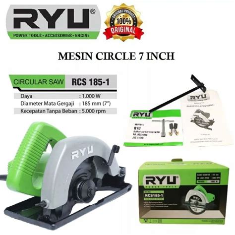 Jual RYU RCS 185 1 Mesin Circle Gergaji Kayu Circular Saw 7 Inch Alat