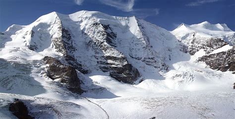 Photographs And Map Of The Piz Bernina Region In The Eastern Alps On