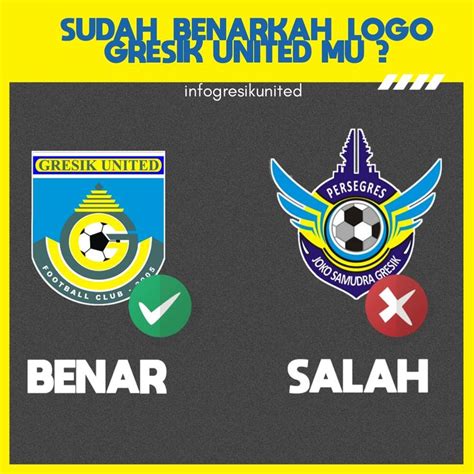 Logo GRESIK UNITED yang benar, Bukan Persegres | Football ...