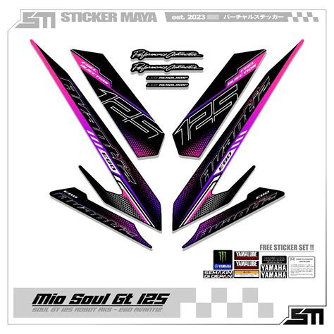 Striping Mio Soul Gt Motif X Ego Avantiz Bluecore Robot Mio