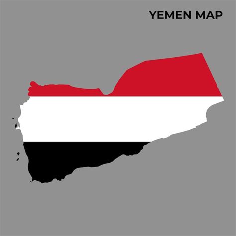 Premium Vector Yemen National Flag Map Design Illustration Of Yemen