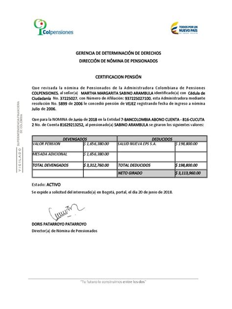 Certificado Colpensiones En Colombia Hot Sex Picture