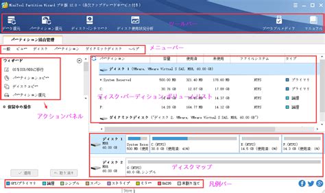 Partition Wizard メイン画面 MiniTool Partition Wizardのチュートリアル MiniTool